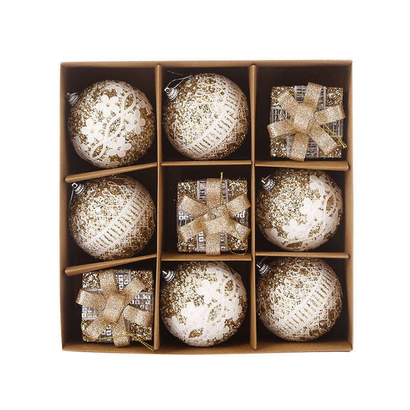 Kit 9 Peças Bolas De Natal 8CM