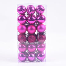 Decoração De Natal / 4cm 36 Peças Bolas Coloridas De Natal Com Glitter