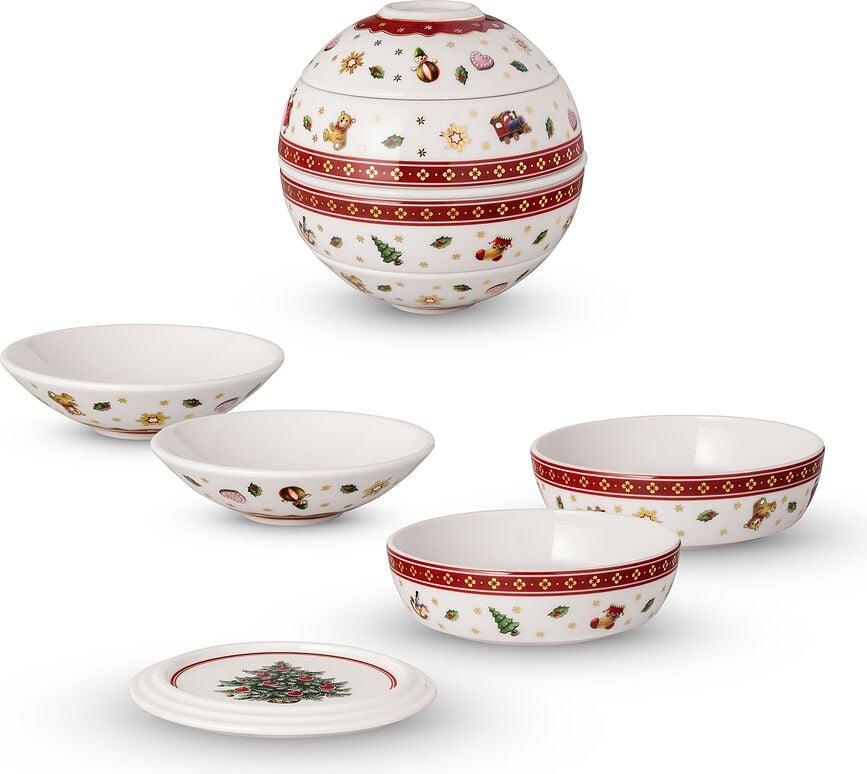 Jogo de Pratos em Porcelana 7 Peças (Edição Natal Limitada)
