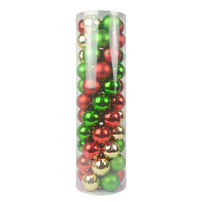 Kit Bolas Natalinas Decoração para Natal 55 Peças