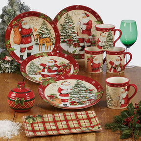 Conjunto de Louça Casa do Natal com 16 Peças, Serviço para 4 Pessoas