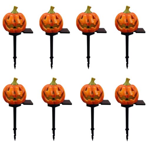 Kit Luminária Solar Abóbora Decorativa - Halloween