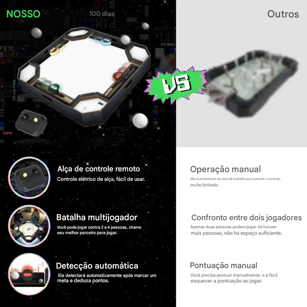 Jogo de Tabuleiro com Controles Remotos, Disco com Luz LED e Efeitos Sonoros - 4 Controles