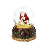 Globo de neve de Papai Noel e Menino Jesus