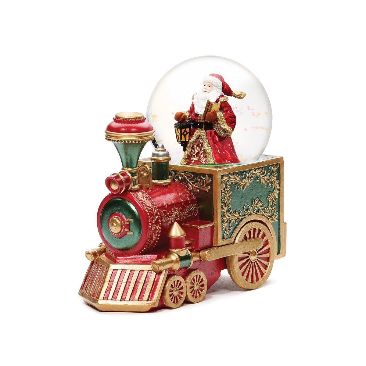 Papai Noel no Trem Globo de Neve de Natal
