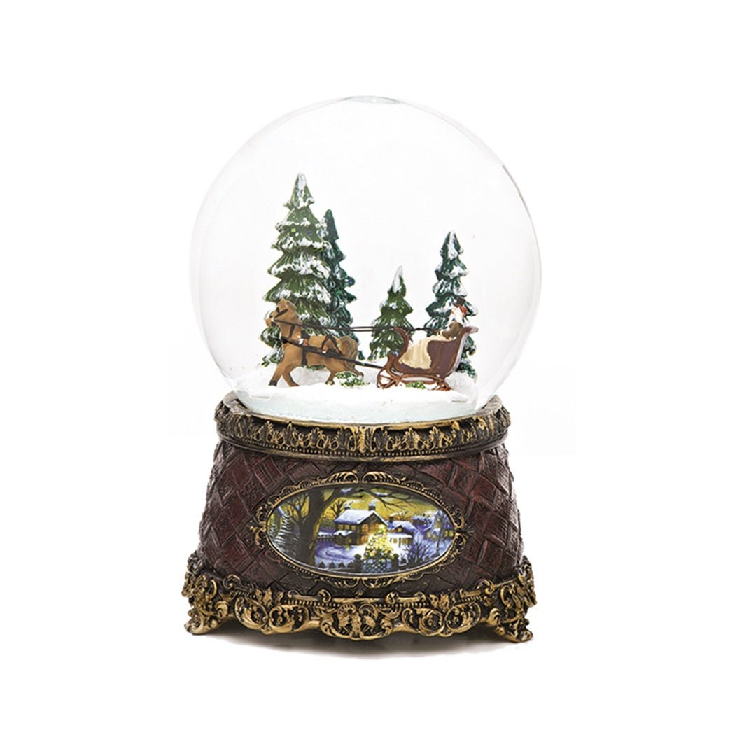 Globo de neve de Natal com passeio de trenó vitoriano (musical)