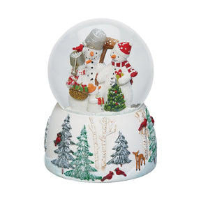 Família de bonecos de neve Bonecos de neve Globo de neve