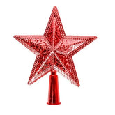 Estrela Vazada Ponteira Para Árvore De Natal Metalizado 20cm