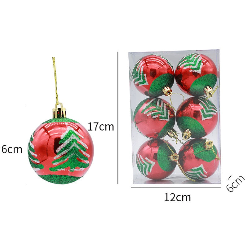 Kit 6 Peças Bolas De Natal