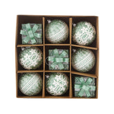 Kit 9 Peças Bolas De Natal 8CM