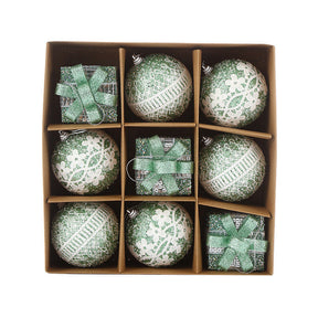 Kit 9 Peças Bolas De Natal 8CM