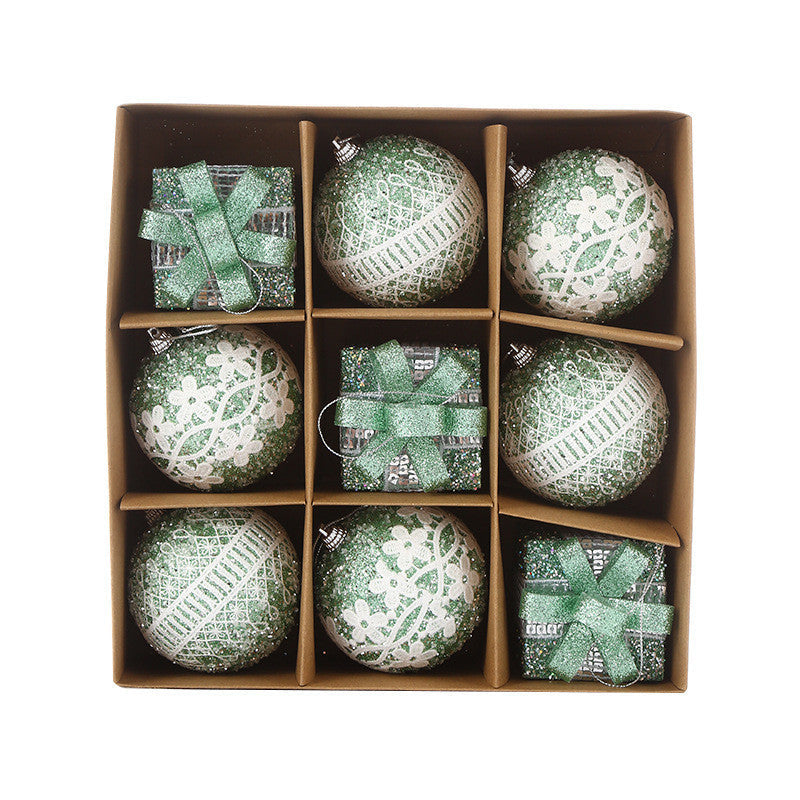 Kit 9 Peças Bolas De Natal 8CM