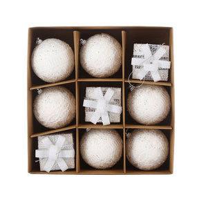 Kit 9 Peças Bolas De Natal 8CM